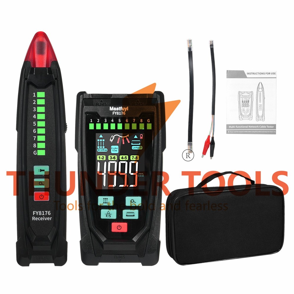 Thunder Tools Mastfuyi FY8176 Network Cable Tester, Ethernet Cable Tester