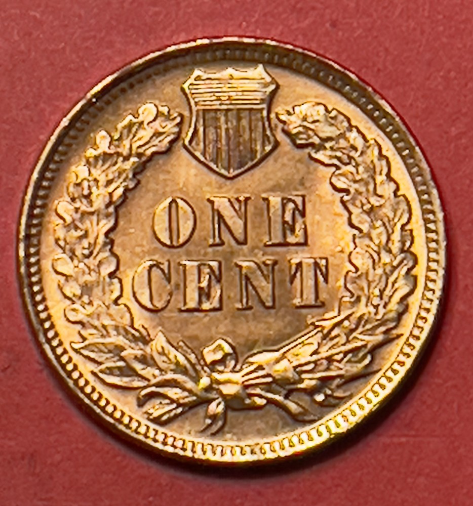 1904 Indian Head Cent, Red, Gem Uncirculated.