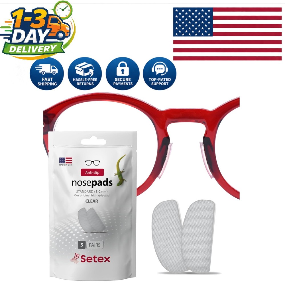 Ultimate Anti-Slip Nose Pads for Plastic Frames - Comfortable & Clear Design
