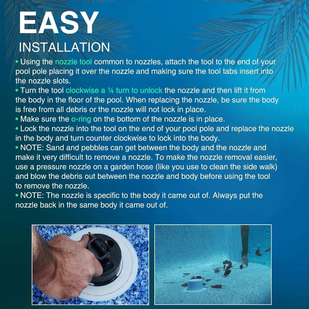 PCC2000 Rotating Head Nozzle Replacement For Paramount In-floor Cleaning System