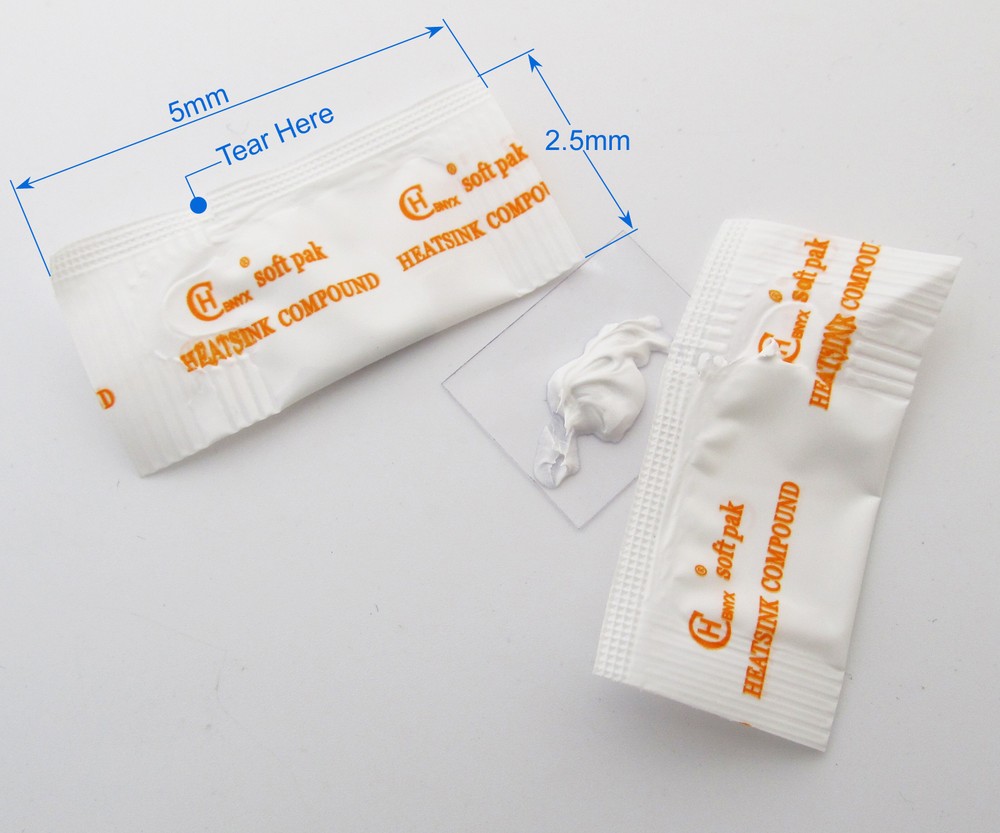 2pcs 0.5g White Conductive Thermal Heatsink Compound Silicone Grease Paste