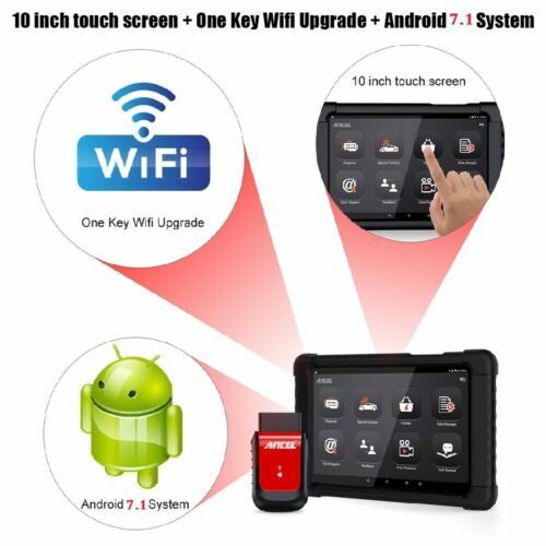 10" Bi-directional Tablet Bluetooth OBD2 Scanner All System Car Diagnostic Tool