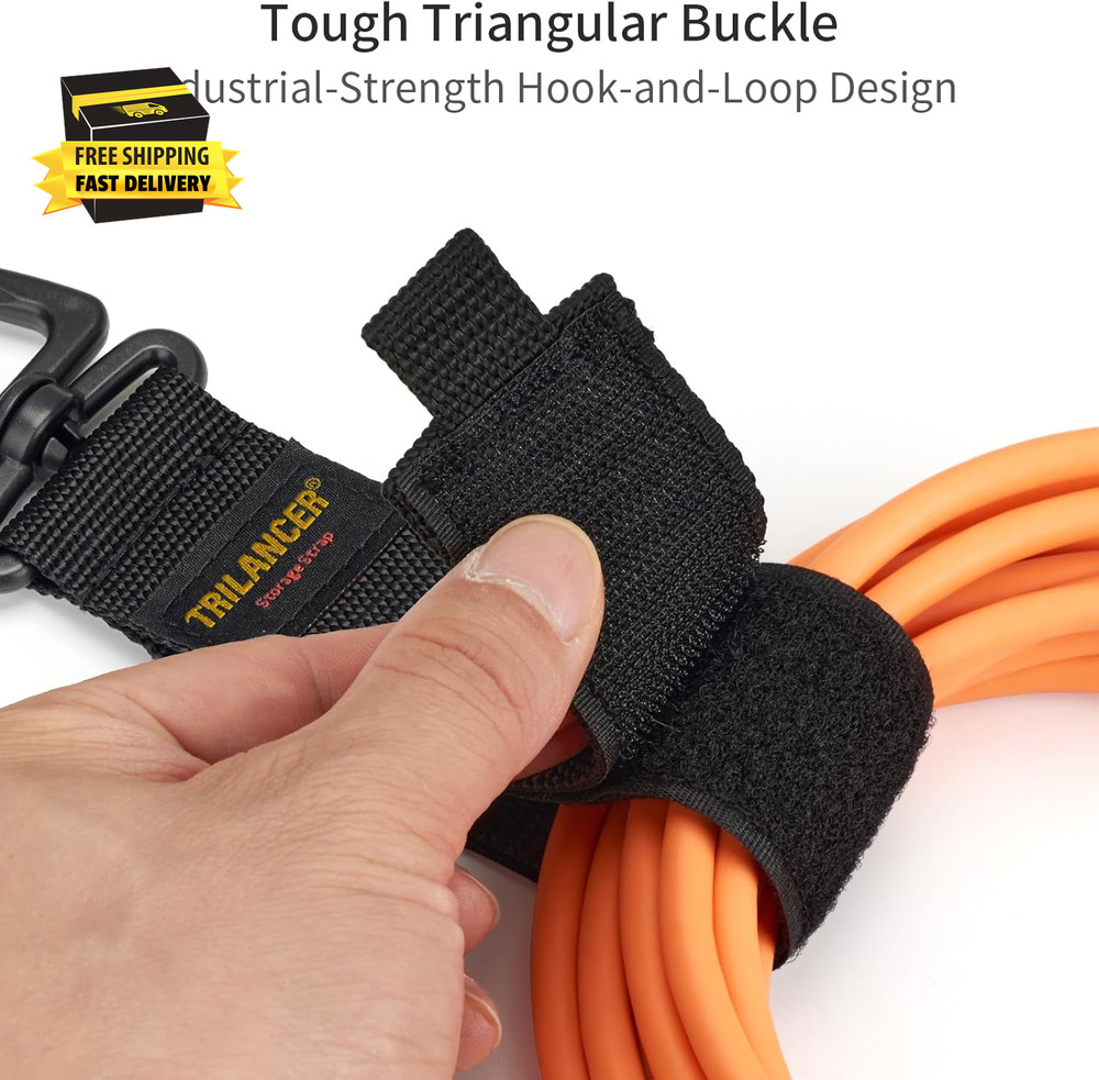 Extension Cord Organizer and Hanger (6-Pack), Hook-And-Loop Storage Straps with