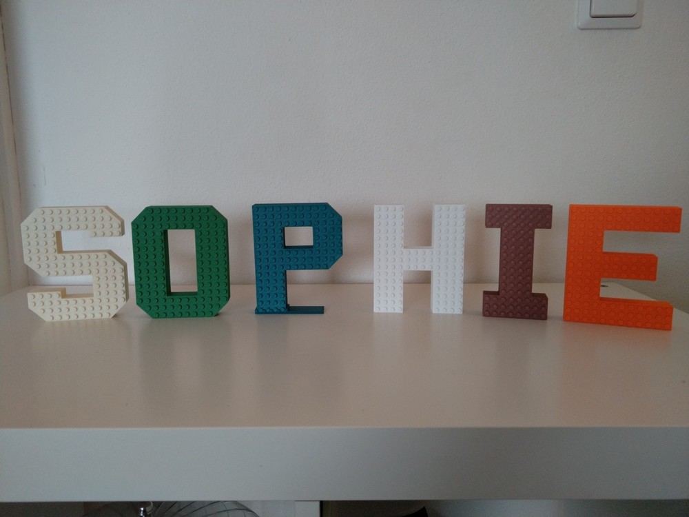 3D Printed Letter A–Z | Custom Initial | Brick‑Style Block Decor | Any Color