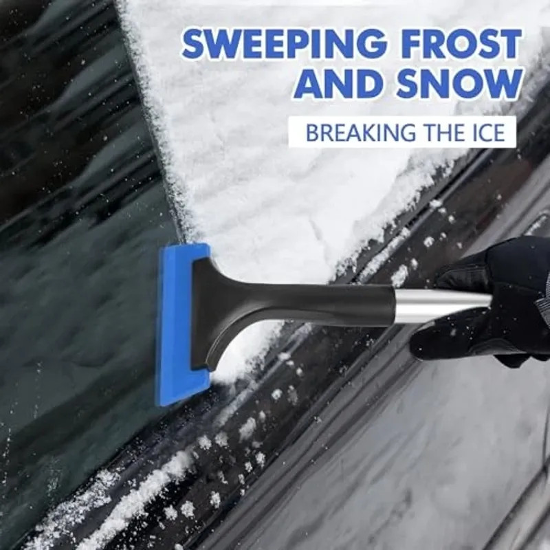 Ice Scraper for Car Windshield Window, Scratch Free Silicone Ice Snow Blue