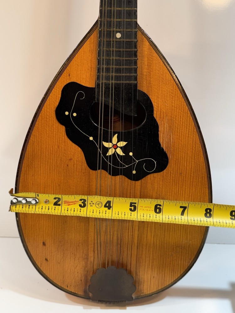 Lignatone Flat Back 8 String Tuner Bowl Back Mandoline Vintage Czech