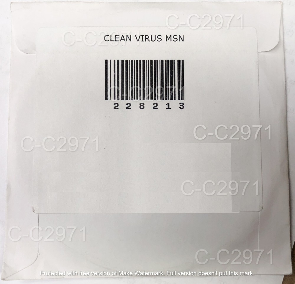 Clean MSN Virus CD Detects & Deletes MSN Messenger Viruses - NEW