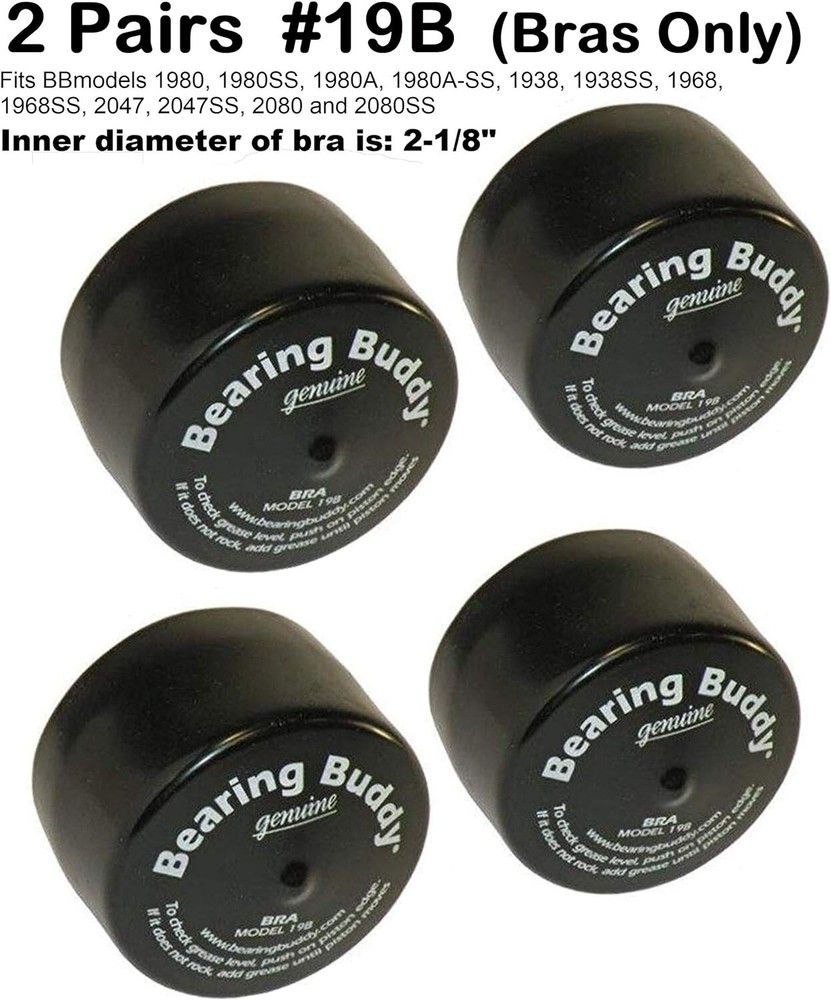 Bearing Buddy Protective Bra Cap 19B - Model 70019 19-B (2 Pairs) Bras ONLY