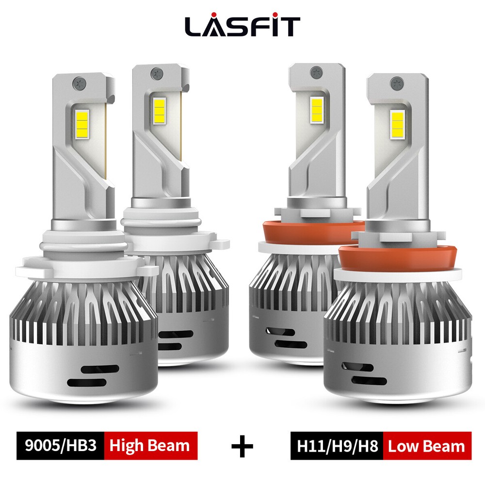 4x LASFIT Combo LED Headlight Light Bulbs for RAM 1500 2019-2024 High Low Beam