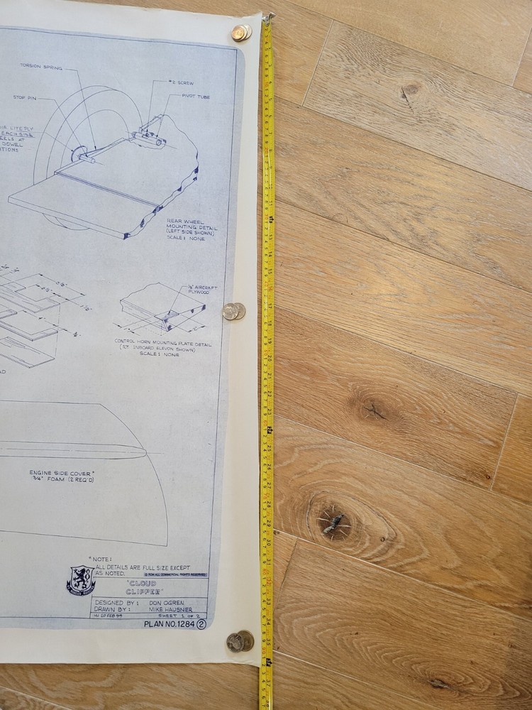 CLOUD CLIPPER blueprints rc model plane airplane r/c modeler magazine