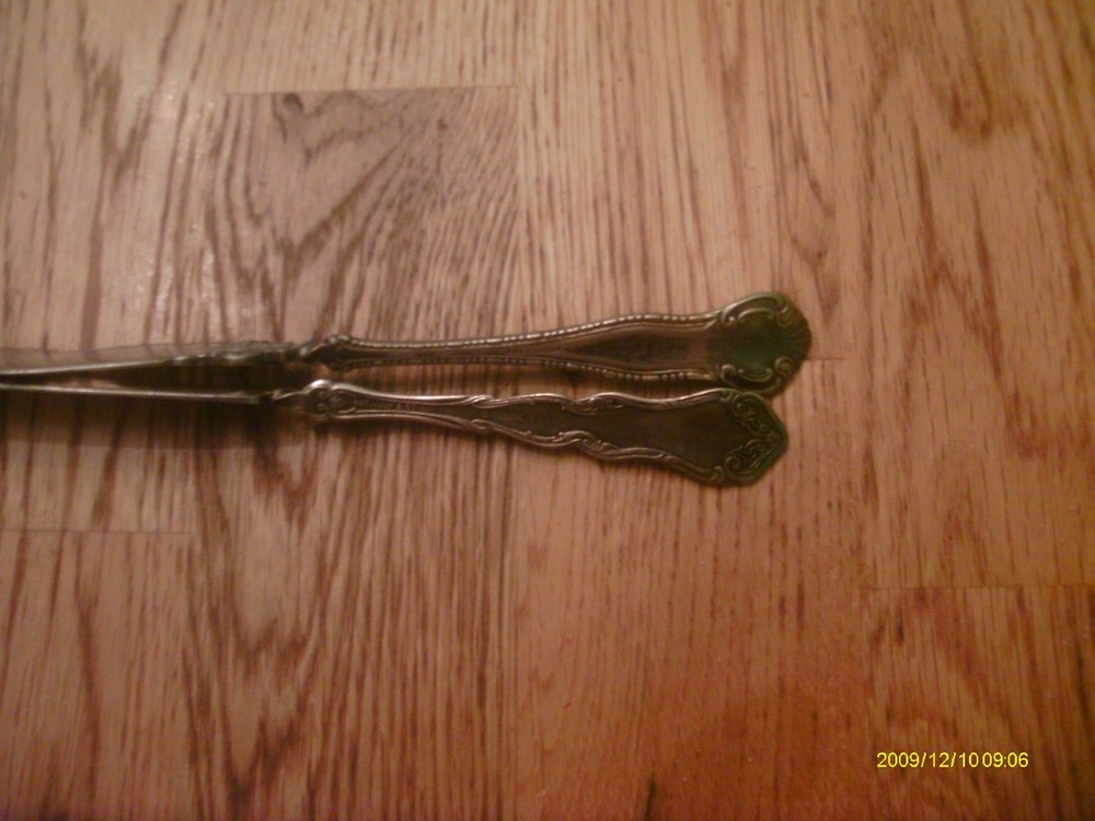 very old silver plate knife from colection