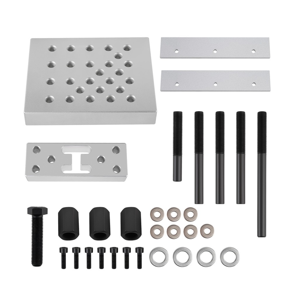 Universal Drill Press Support Block & Plate Tool Set | 30 Ton Capacity Heavy Dut