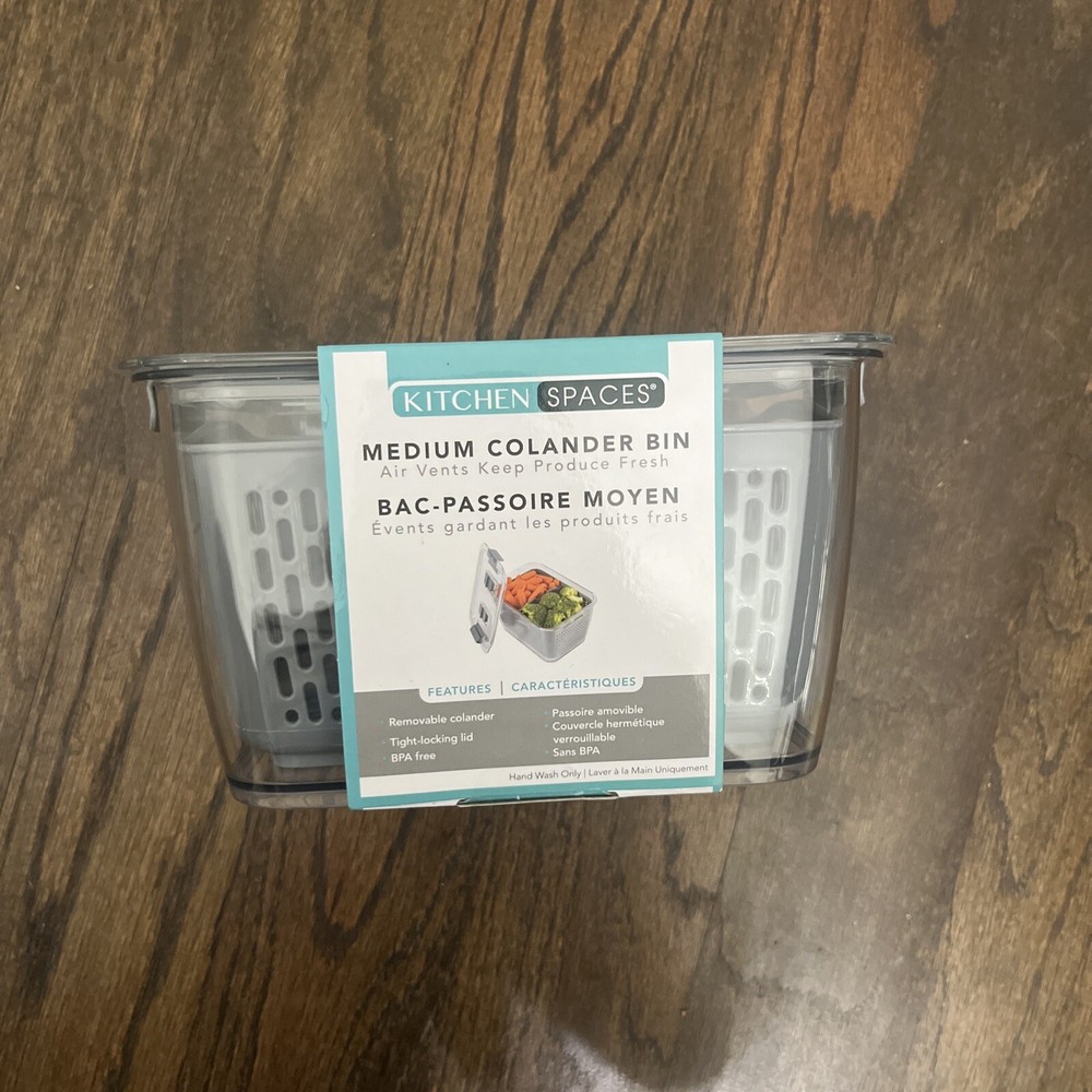 Kitchen Spaces - 1465A6-AMZ Kitchen Spaces Colander Bin Medium Gray