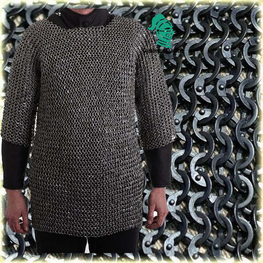 Chainmail Shirt | 9 MM Flat Riveted with Flat Washer | Medieval Chainmail