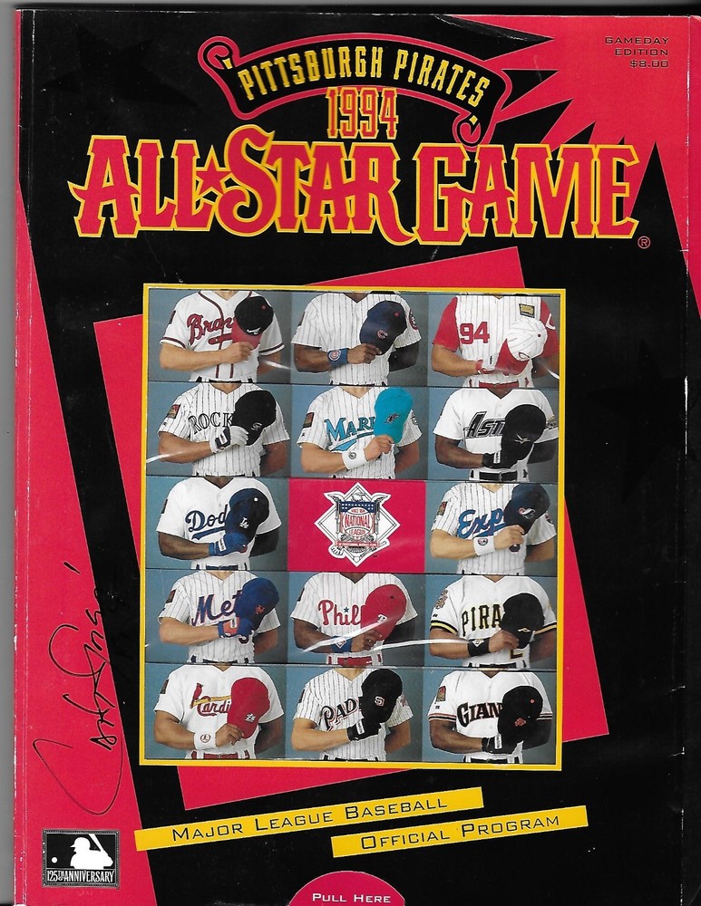 1994 ALL STAR GAME PROGRAM PITTSBURGH 3- RIVERS 7/12/1994 AUTOGRAPHED