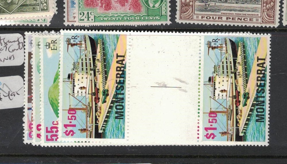 Montserrat SG 404-7 Gutter Pairs MNH (3dst)