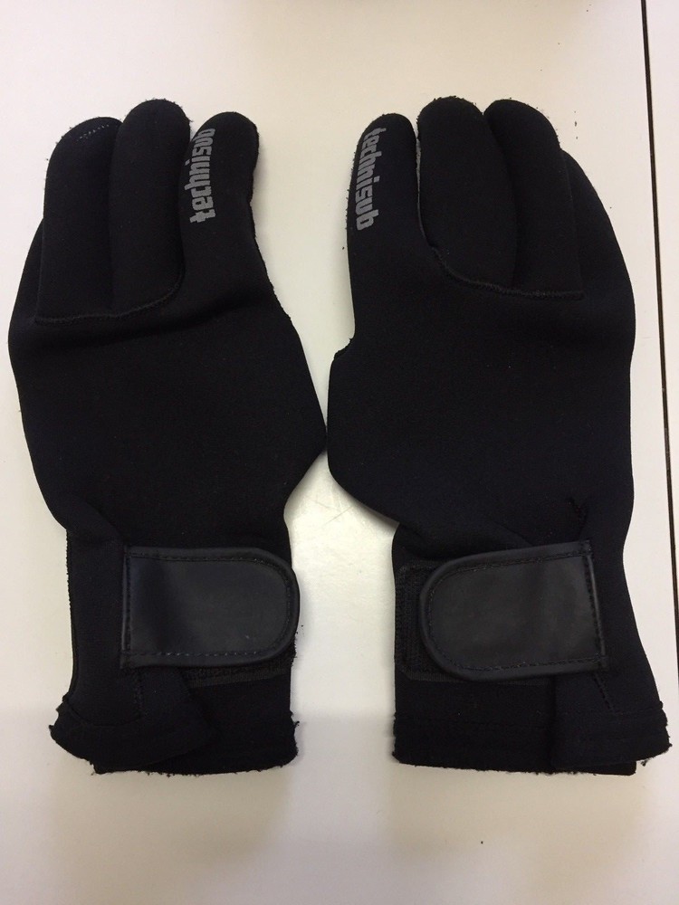 Sub Technisub Gloves Good Condition Size Medium Scuba Diving Velcro