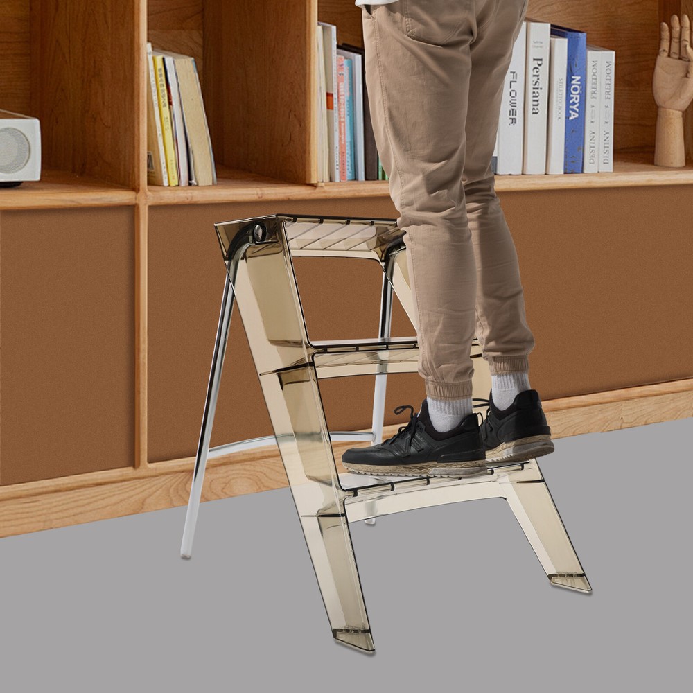 Modern Folding Step Stool, 3 Steps, Space-Saving Design, Durable & Stylish