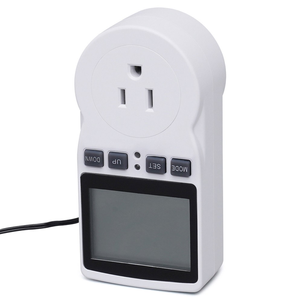 Digital Plug in Thermostat Timer Switch Socket Temperature Controller Switch LED