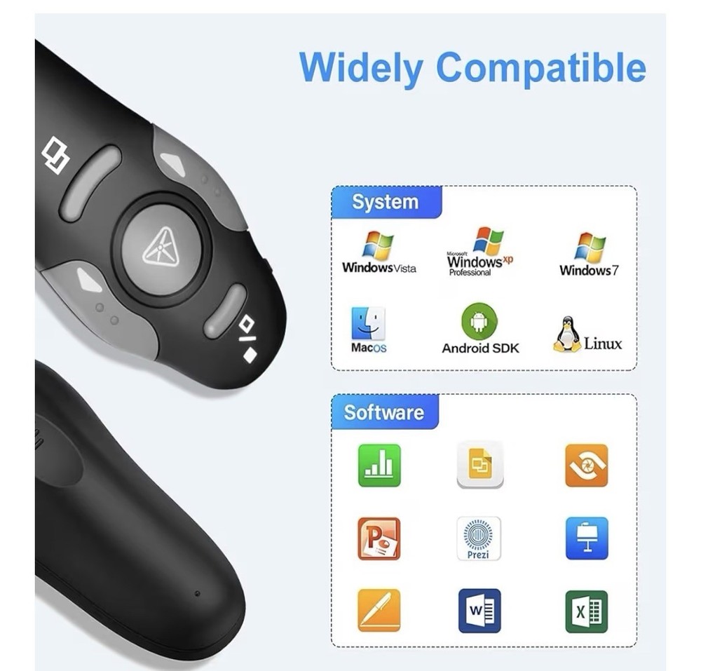 Laser Pointer Power Point Presentation Remote Control Wireless USB PPT Presenter