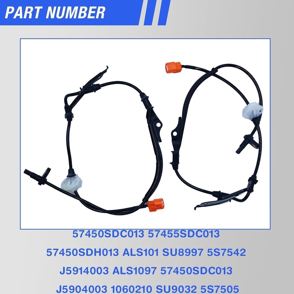 ABS Wheel Speed Sensor Front Left Right Compatible with 2003-2007 Honda Accor...