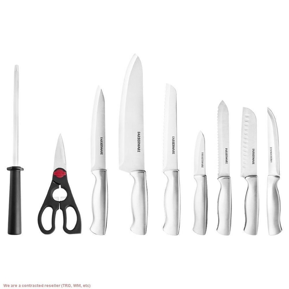 Farberware 15pc Stainless Steel Knife Block Set