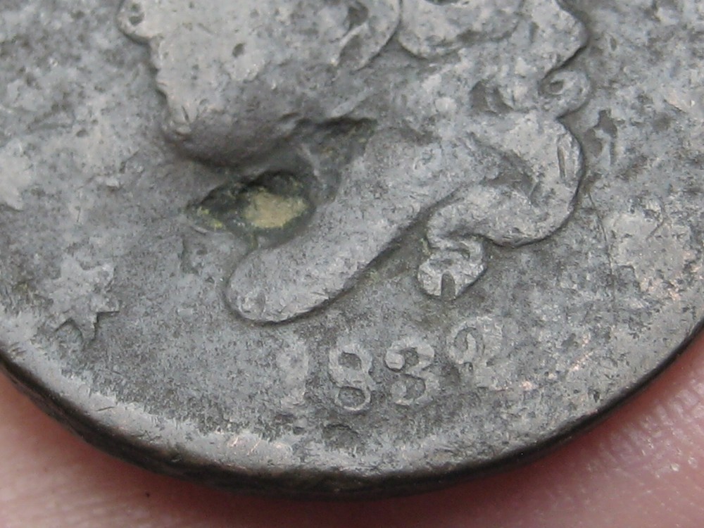 1832 Matron Head Large Cent Penny- Medium Letters, VG Details
