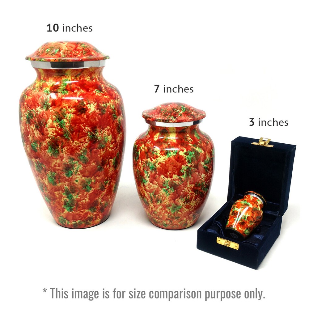 cremation urn Polychromatic medium aluminium for ashes