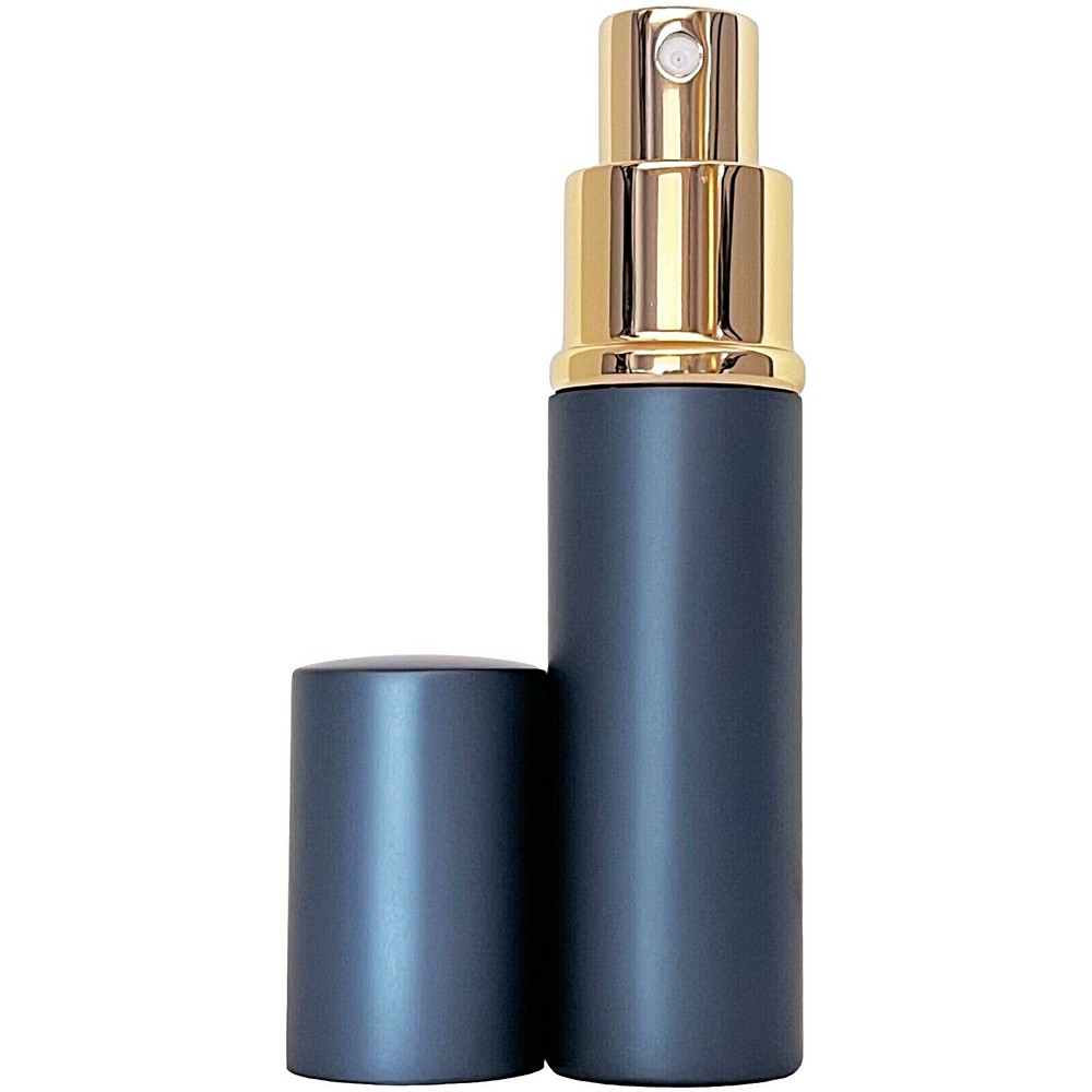 10ml Empty Perfume Bottles Glass Blue Gold Atomizer Deluxe Spray Refillable