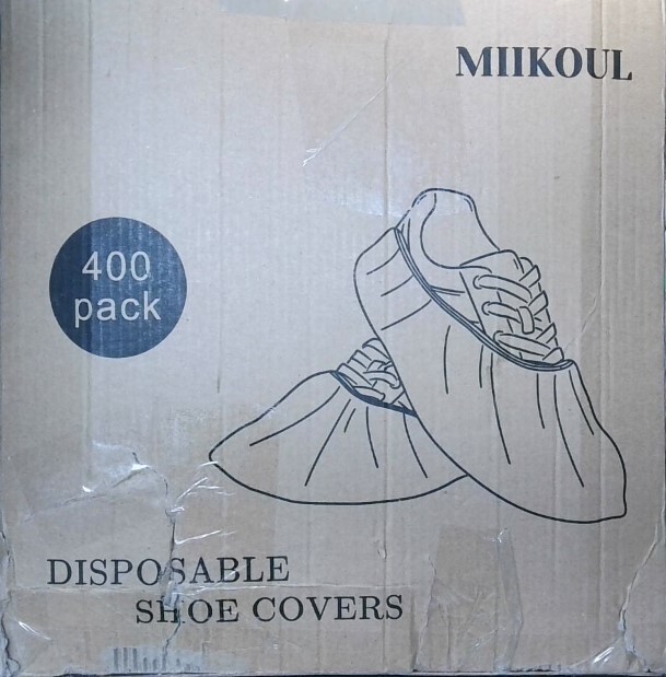 MIIKOUL 400 PACK disposable shoe covers black