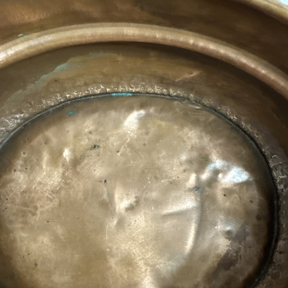 Copper and Brass Bowl With Handles 13