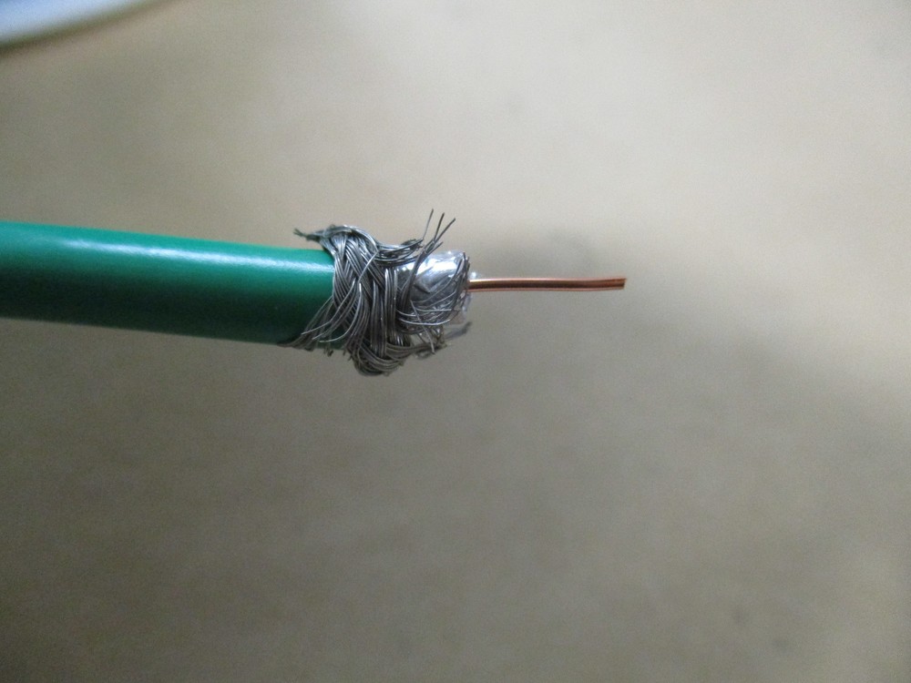 50 FT. 22 AWG GREEN BRAID SHIELDED COAX CABLE