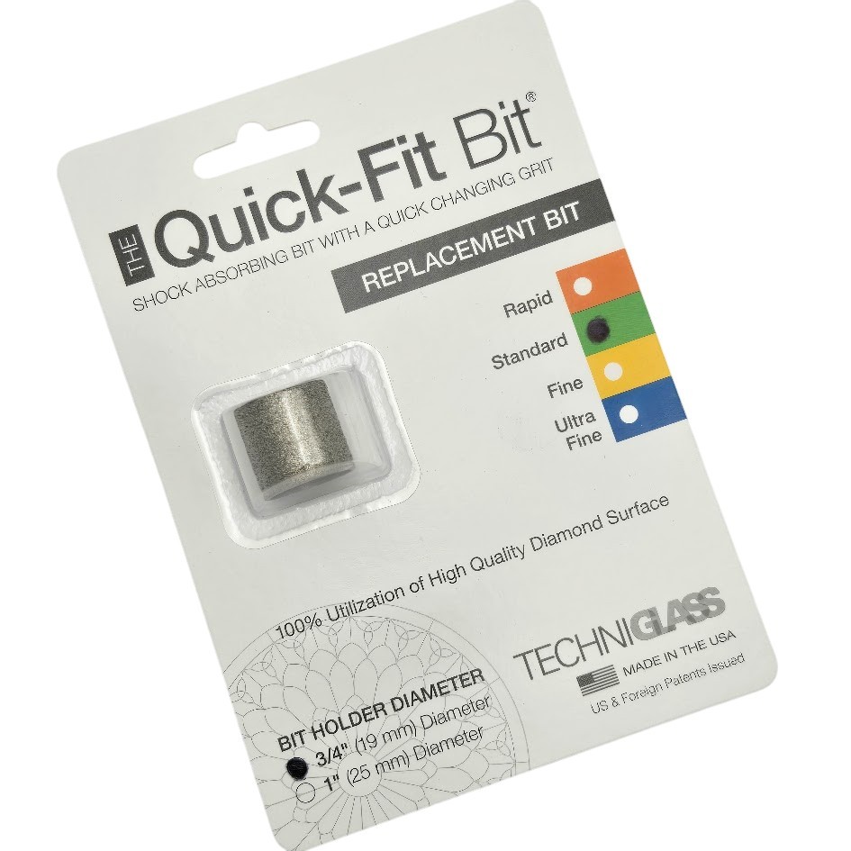 3/4" Standard Quick Fit Bit Stained Glass Grinder by Techniglass Replacement