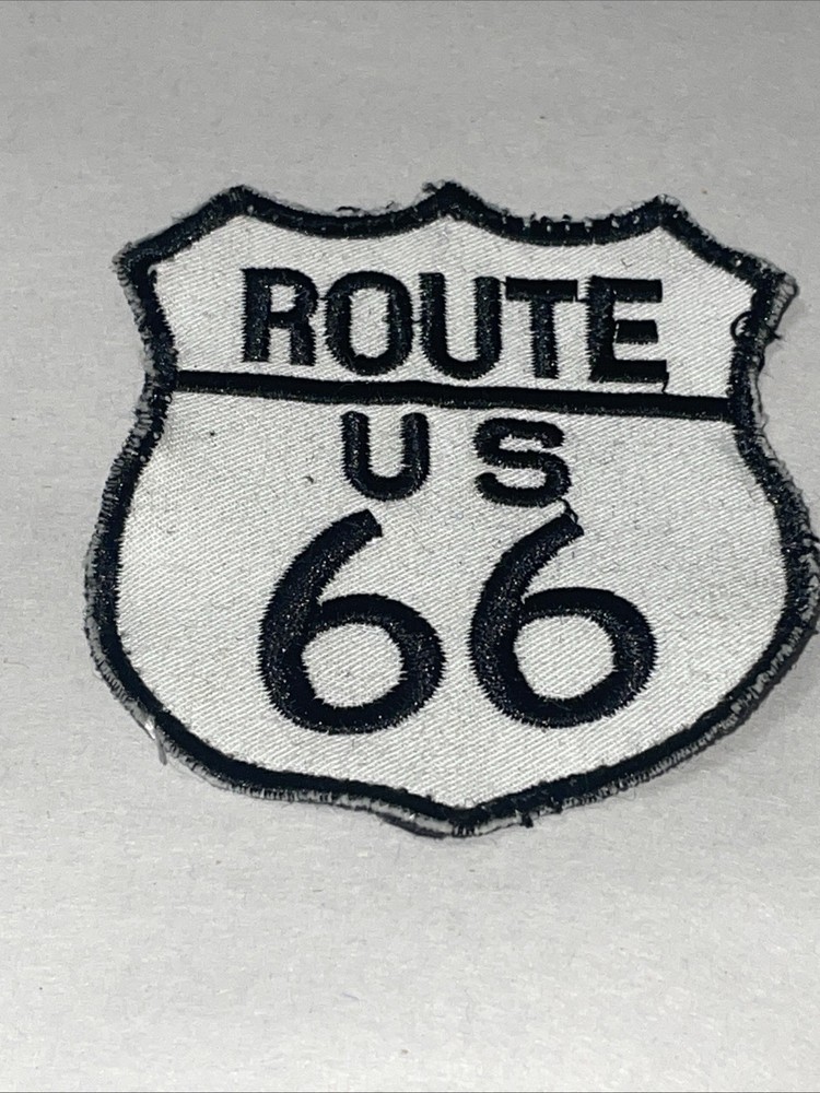 ROUTE 66 EMBROIDERED PATCH SEW-ON BIKER