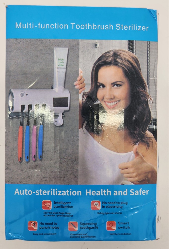3X Multi-Function Tooth Paste & Brush Intelligent Ultraviolet Auto-Sterilizer