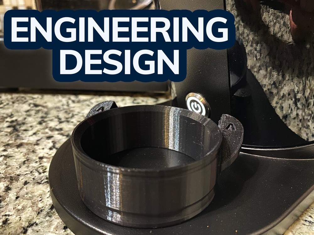DF64 Angled Dosing Cup Bracket | No More Mess! | Portafilter Adapter