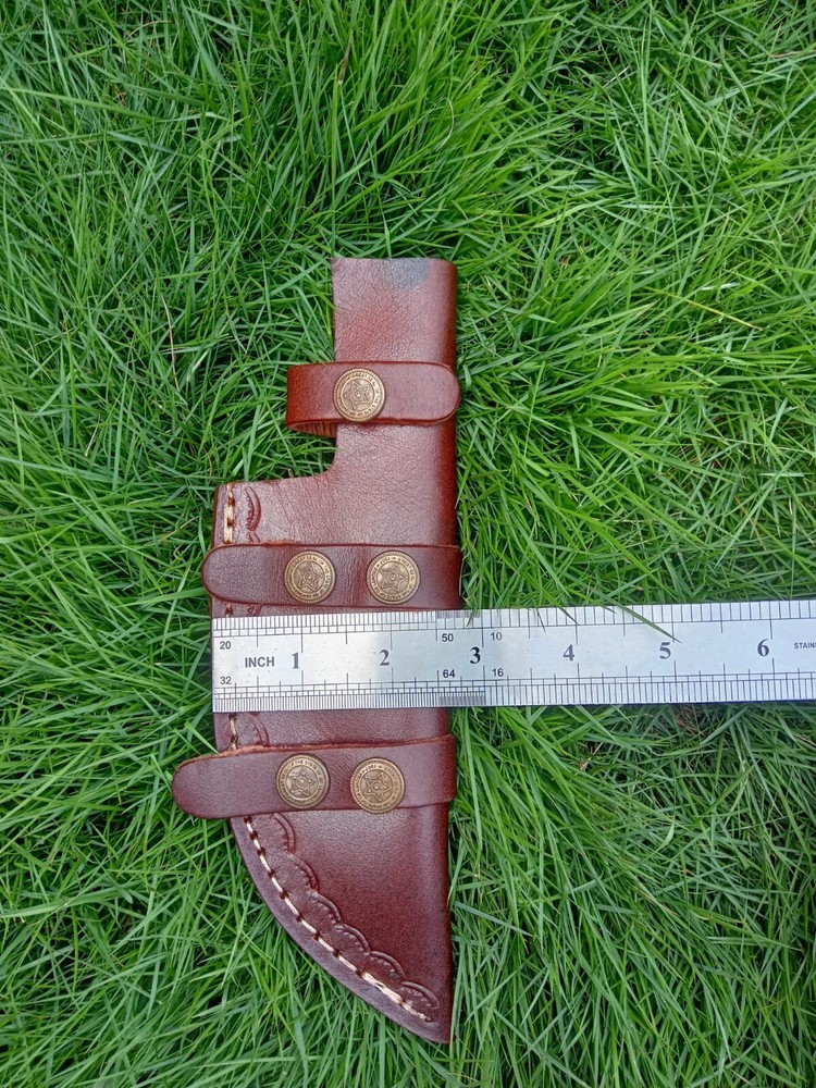 Custom Handmade 5.5”Fixed blade Leather Sheath / Holster / Case /vertical Knife