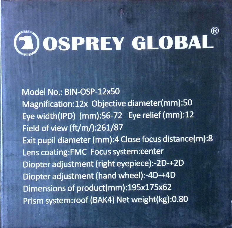 Osprey Global 12x50 Binocular