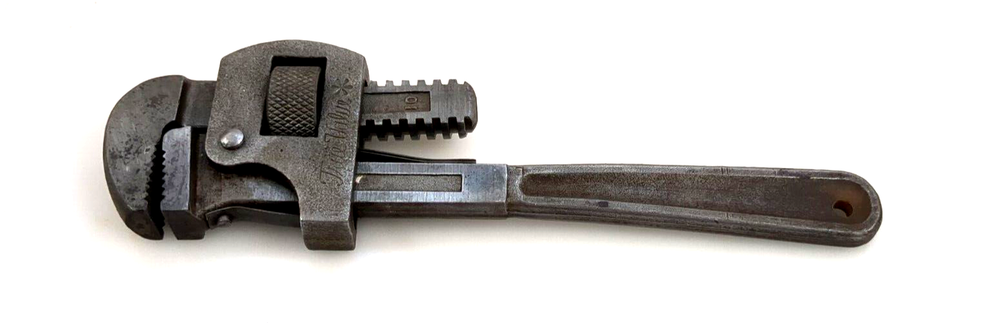 Vintage True Value Pipe Monkey Wrench Hand Tool Adjustable 10"