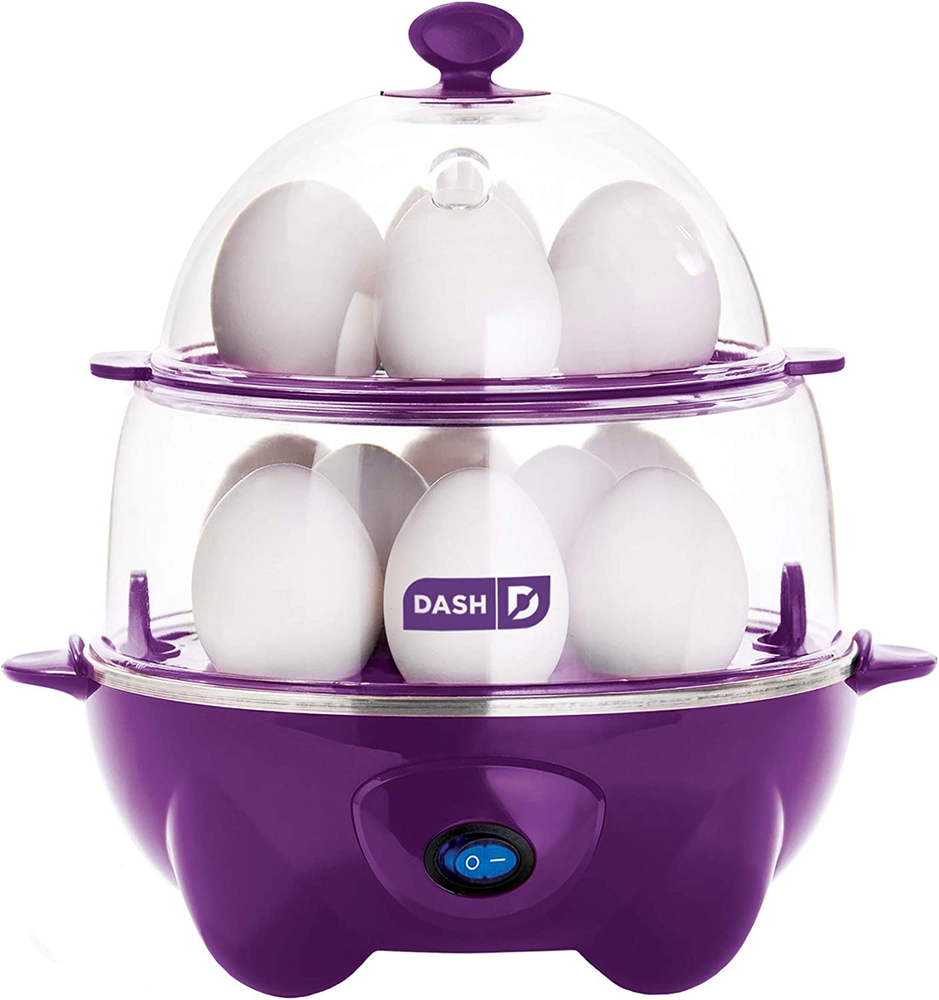 DASH Deluxe Rapid Egg Cooker - 12 Capacity, Multi-Function, Auto Shut Off - Blac