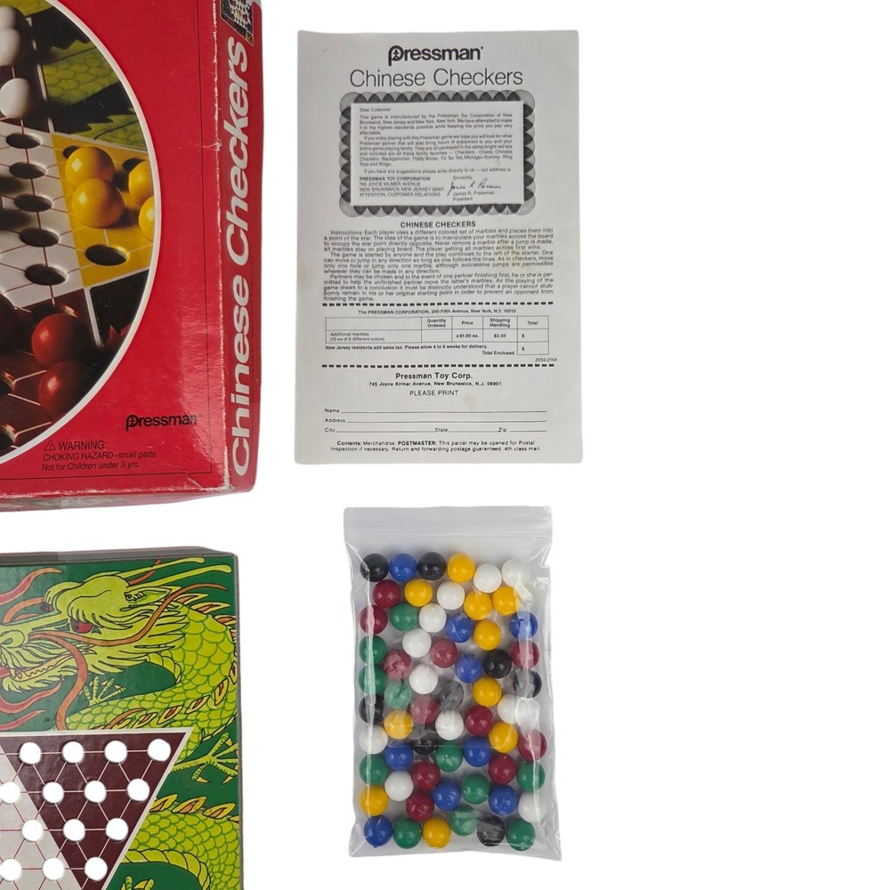 Chinese Checkers #2053 - Pressman 1992 READ**