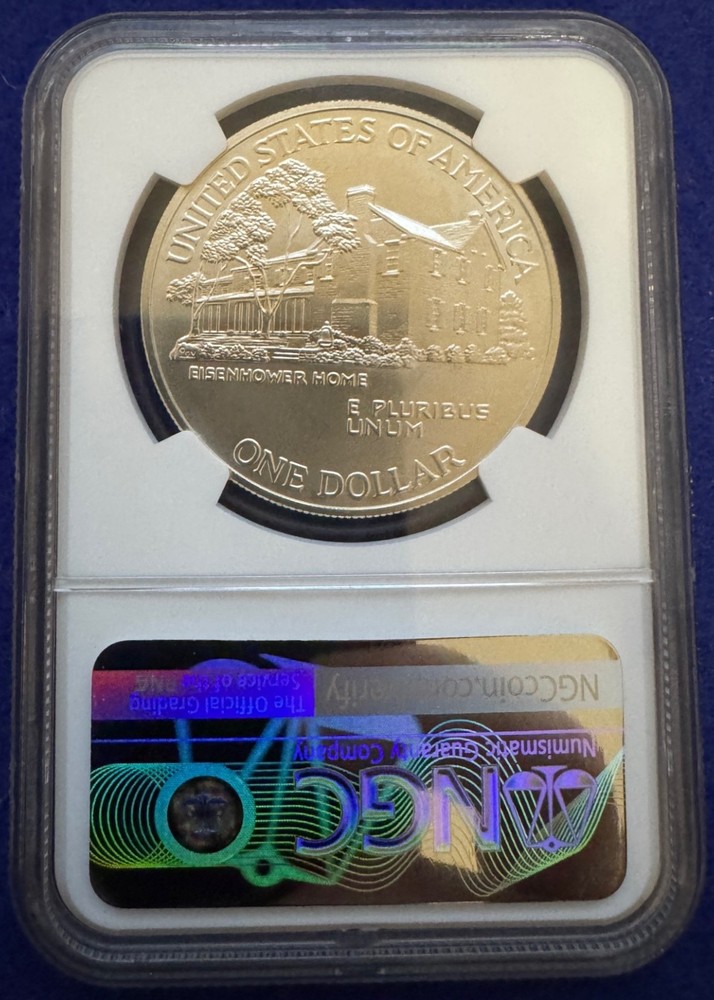 1990-W Eisenhower Commemorative Silver Dollar MS69