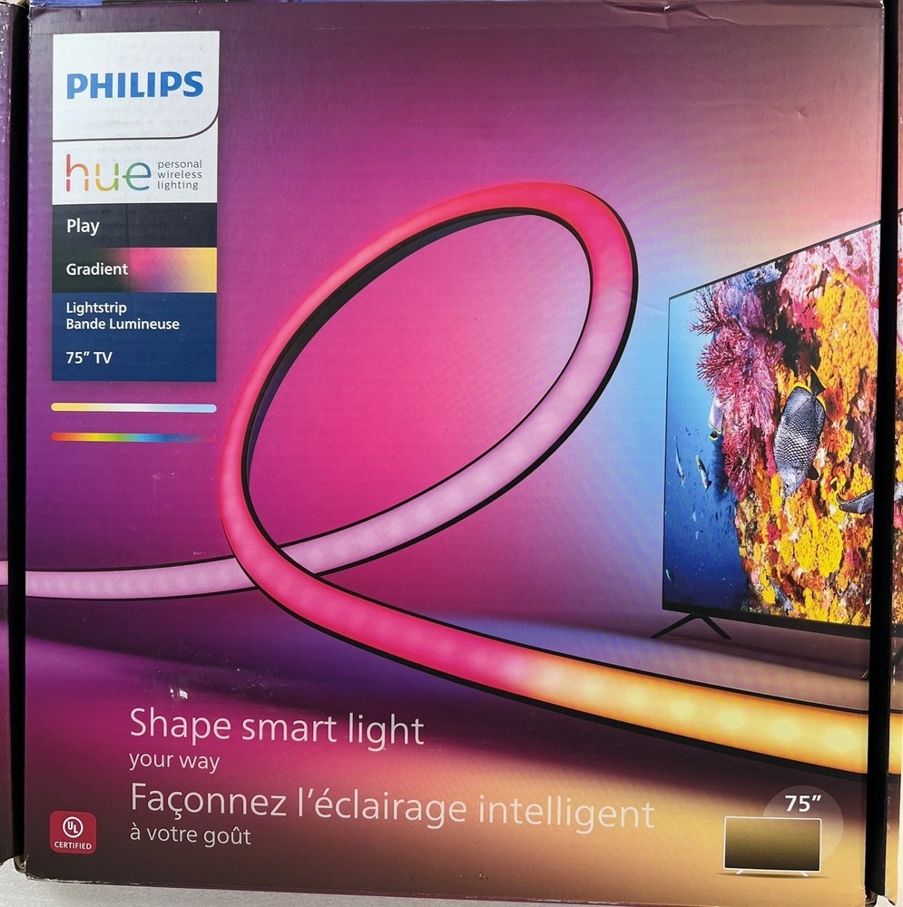 Philips Hue Play Gradient 75" Smart TV LED Lightstrip-Requires Bridge & Sync Box