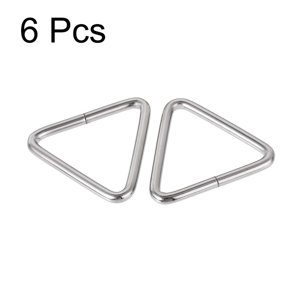 Metal Triangle Ring Buckle 1.5" (38mm) Inner Width 6pcs Width