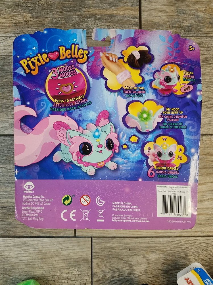 WowWee Pixie Belles - Aurora (Turquoise) - Interactive Enchanted Animal Toy NEW