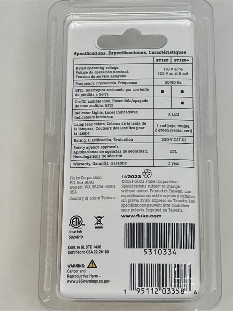 Fluke ST120+ - GFCI Socket Tester with Beeper