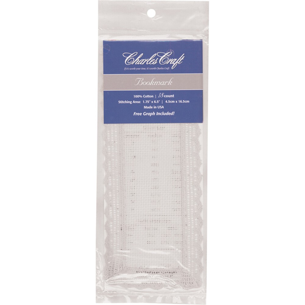 Lace Edged Bookmark 18 Count 3"X8" White