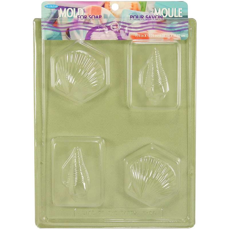 Soap Mold 7.75"X10.25" 4 Cavity - Shells