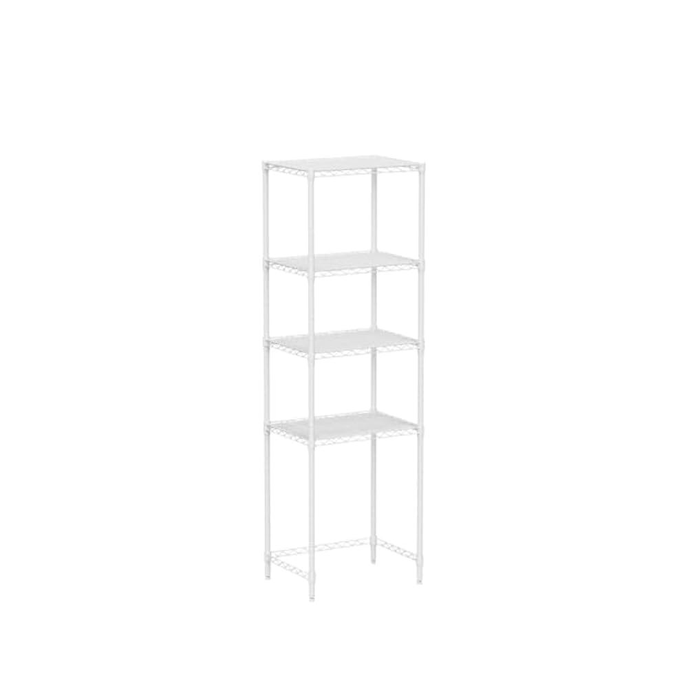 Extra Height Mini Shelf, White, Freestanding Storage for Dorm Room Organization