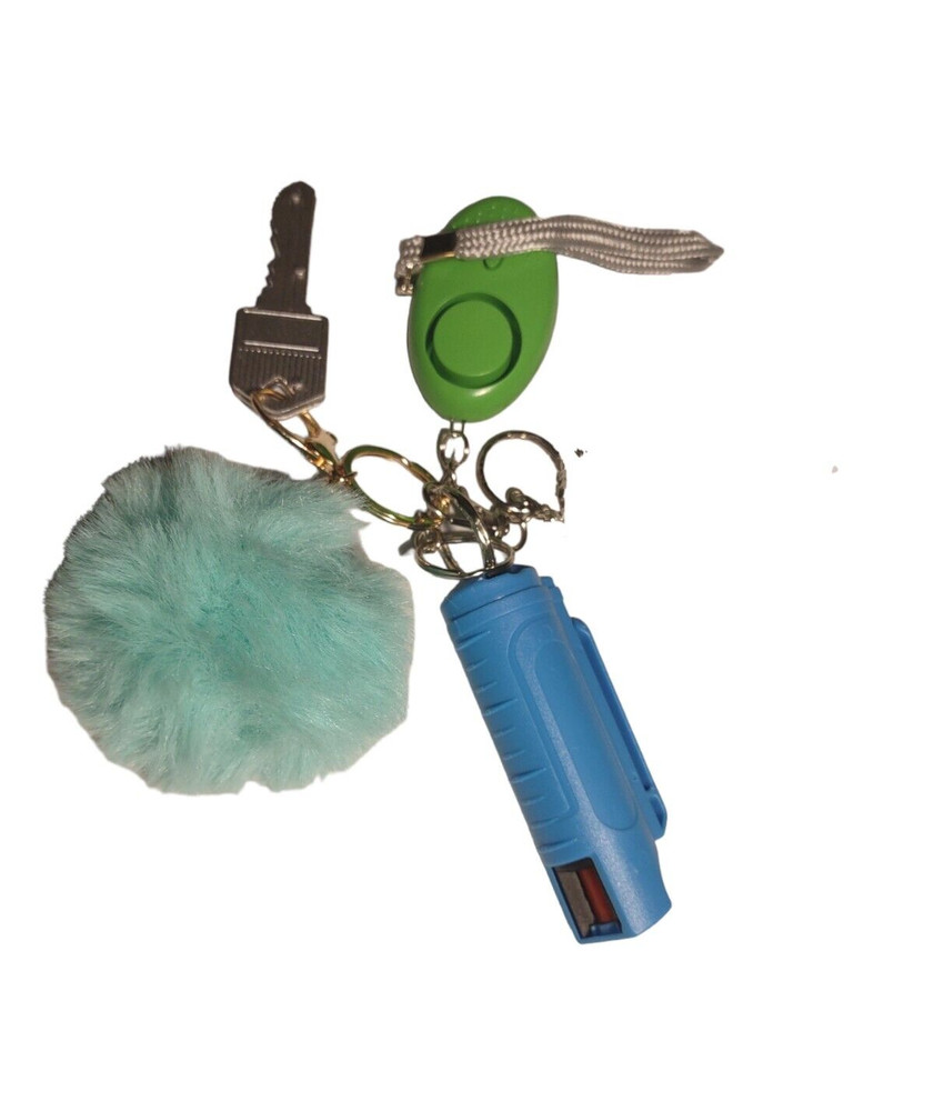 Compact Safety Spray Keyring (Light Blue)
